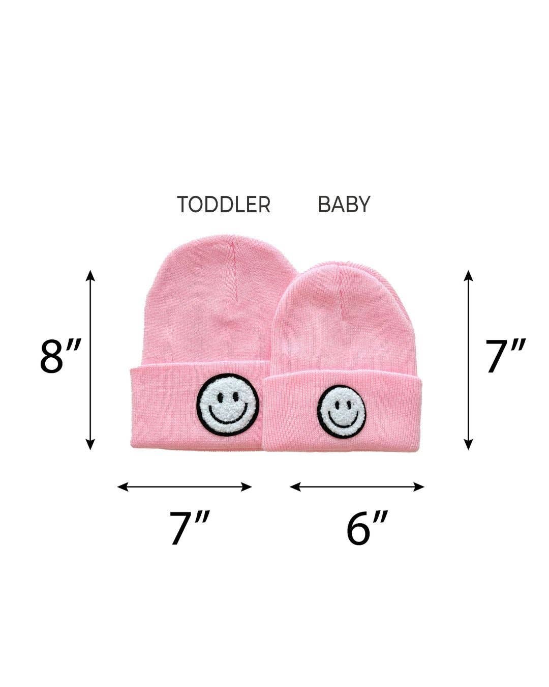 Smiley Baby Kids Beanie | Pink: Toddler