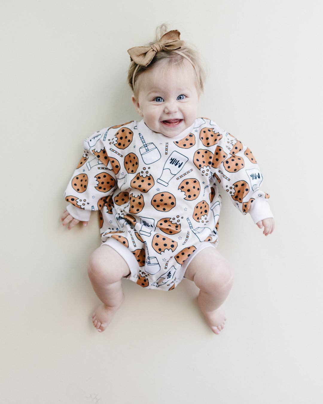 Bubble Romper | Milk & Cookies: 12-18M