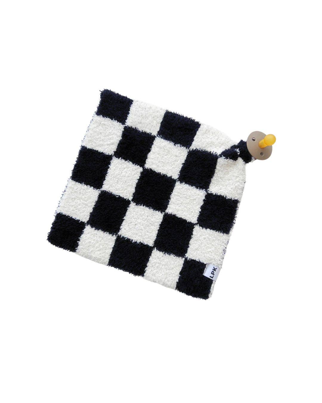 Checkered Plush Lovey | Black