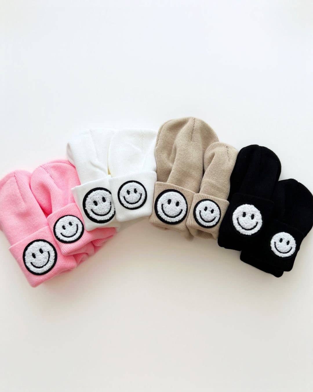 Smiley Baby Kids Beanie | Pink: Toddler