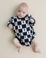 Bubble Romper | Charcoal Bolts: 0-3M