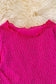 HOT PINK LONG SLEEVE MESH TOP WITH RHINESTONES