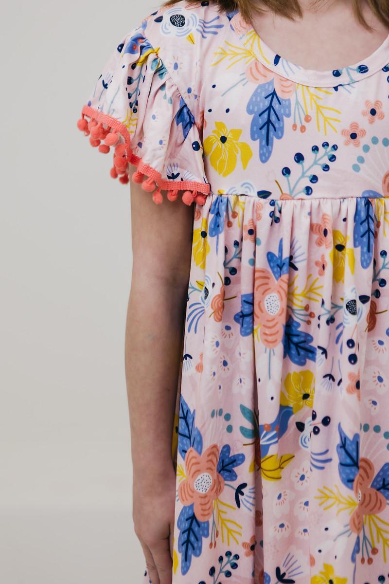 Field of Flowers Pom Pom Dress