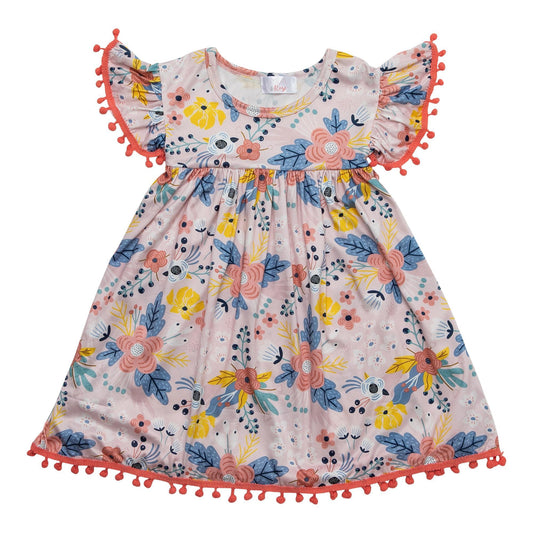 Field of Flowers Pom Pom Dress