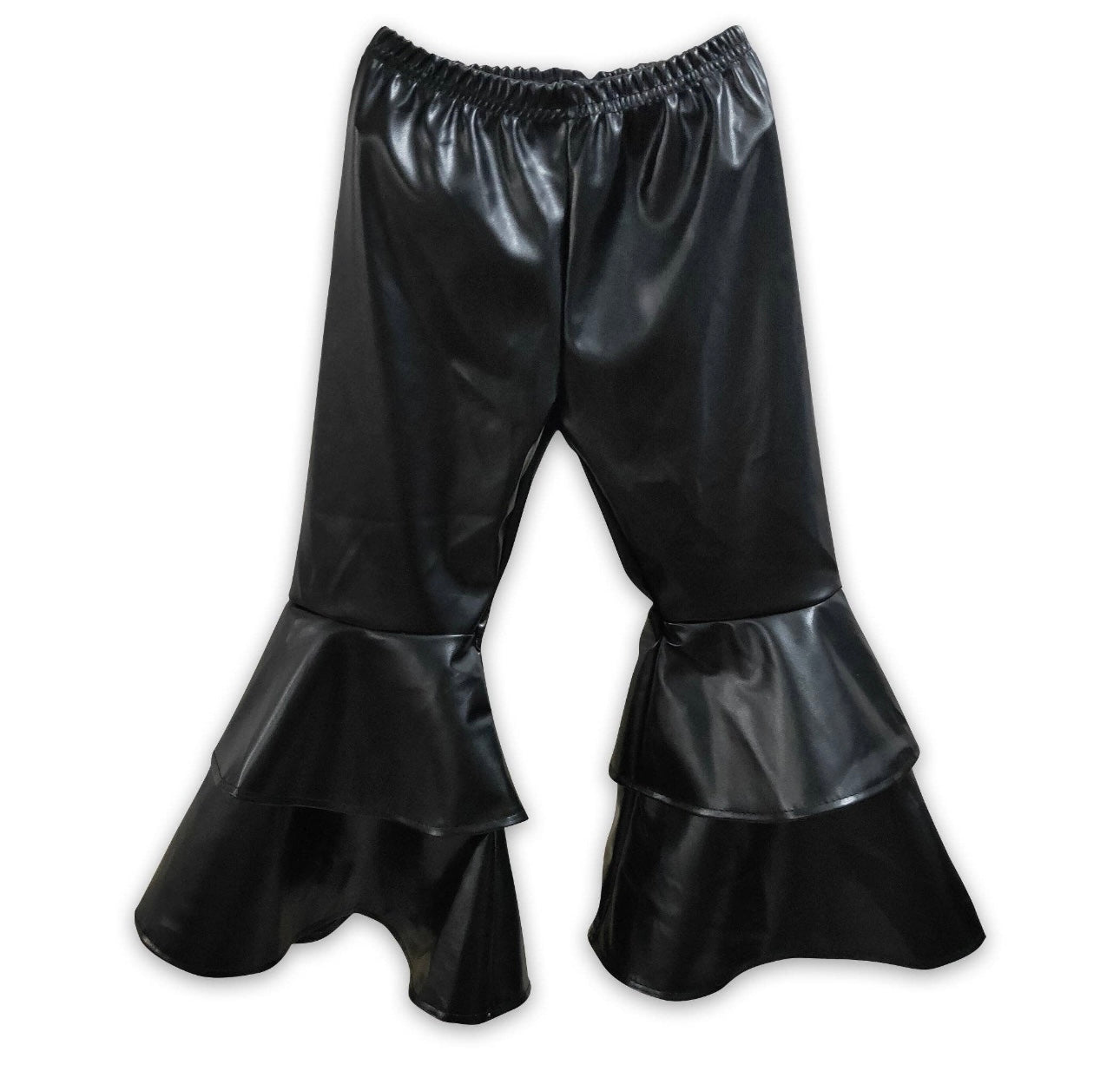 Boss Babe Black Leather Bell Bottoms