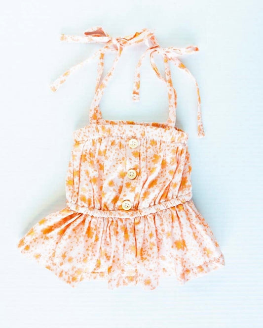 Dream Tie Top - Orange Floral