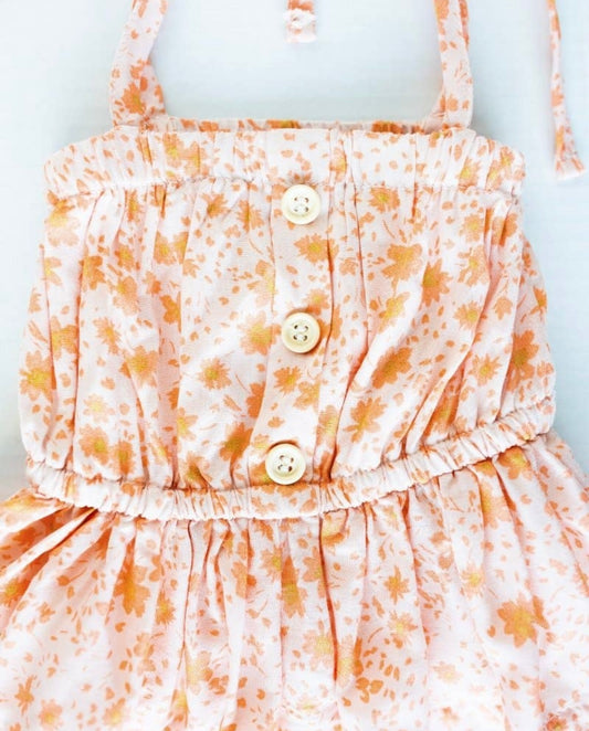 Dream Tie Top - Orange Floral