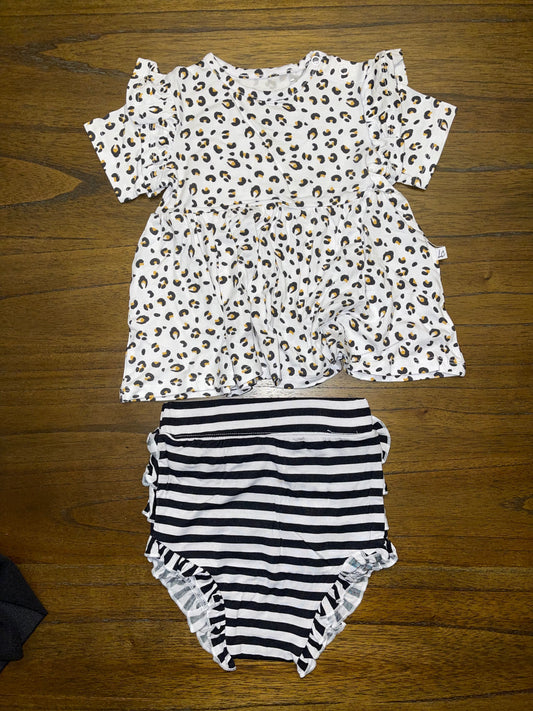 Allie leopard top and bummie set