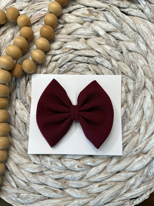 Maroon Bow on Clip