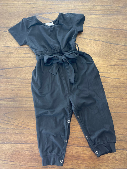 Jesse V- neck Jumpsuit - Black