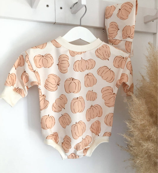 Pumpkin Sweatshirt Romper