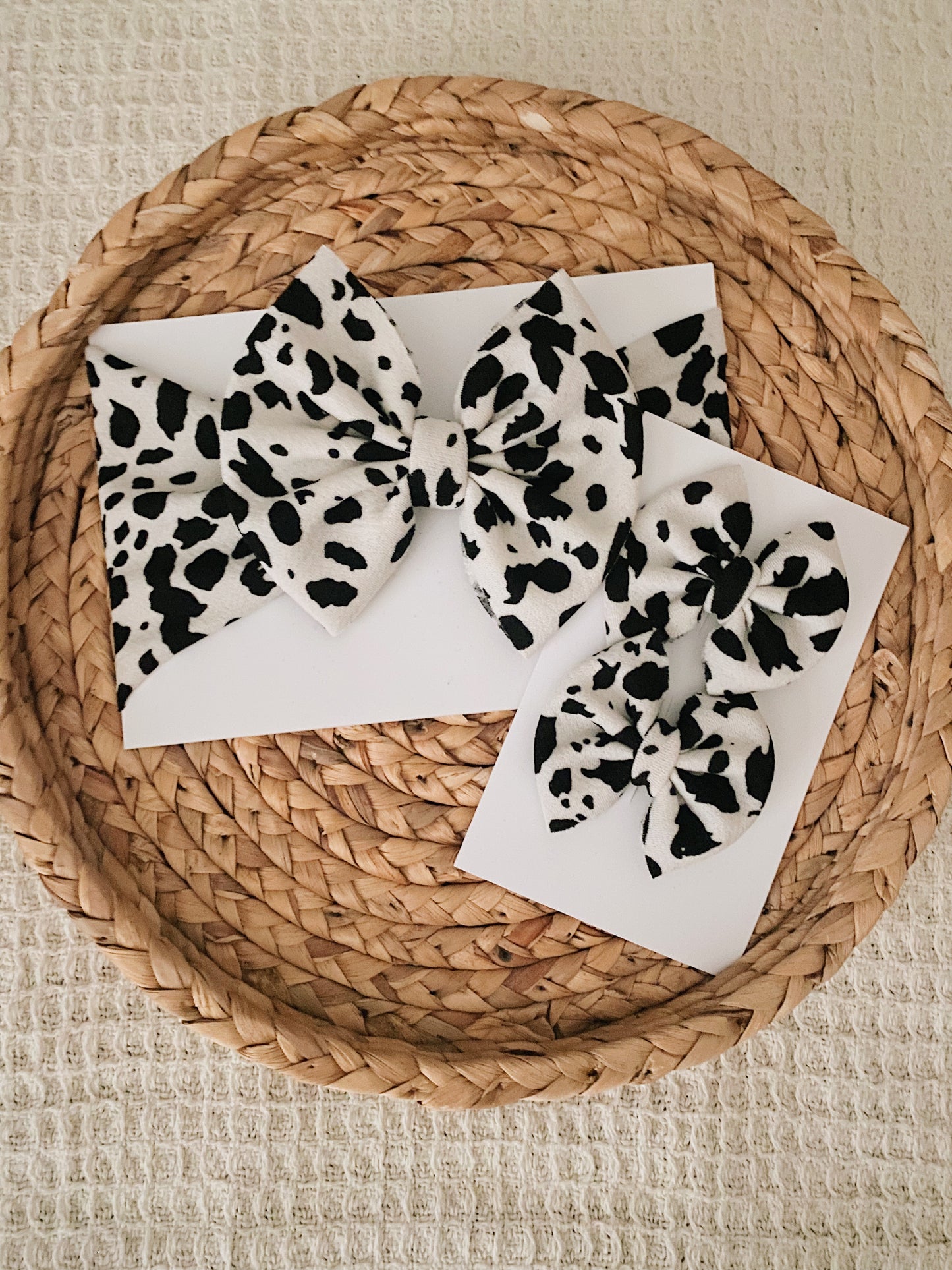 Cow Print Bow - Headwrap