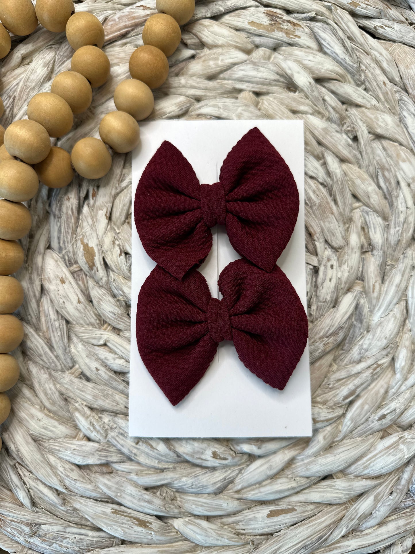 Maroon Bow - Piggies