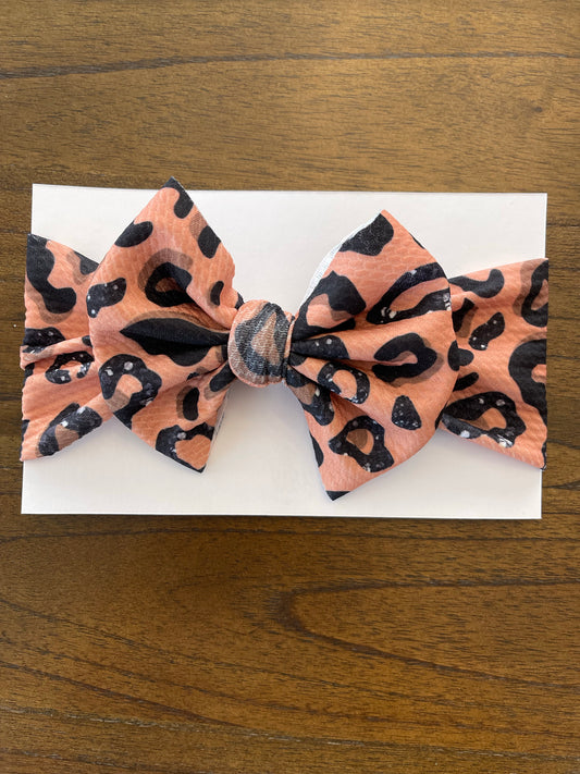 Cheetah Bow- Headwrap