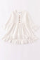 Sweet White Ruffle Button Dress